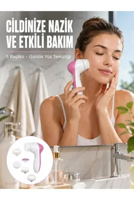 Lisinya 5 Başlıklı Cilt Temizleme Cihazı Ultra Kaliteli Yumuşak Kırşıklık Karşıtı Yeni Nesil -