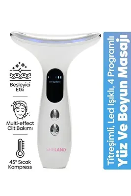 Sheland Pro 4 Programlı Led Ekranlı Yüz Ve Boyun Kırışıklık Karşıtı Ve Giderici Ems Güzellik Cihazı