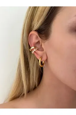 Lavian Accessories Çelik Loop Kalın Halka Küpe