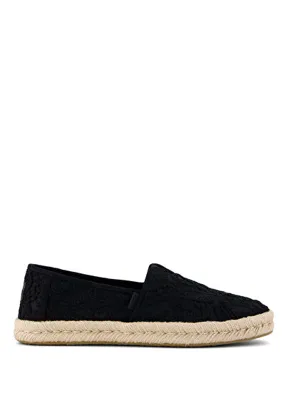Toms Alpargata Rope 2.0 Floral Crochet Siyah Kadın Espadril