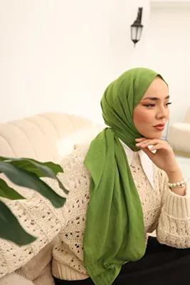 Silk Home Organik Jazz Şal 78003-86 Fıstık Yeşili
