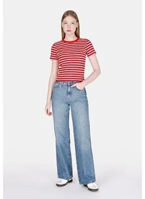 Colins 970 Berry Regular Fit   Kadın Denim Jean Pantolon