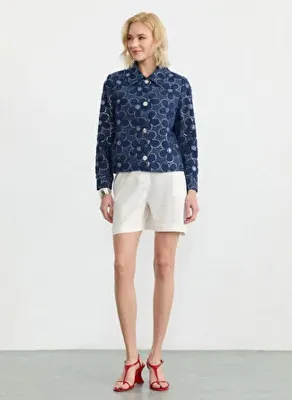 Selen İndigo Kadın %100 Pamuk Ceket 26YSL1580
