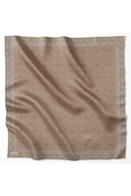 Belli İpek Eşarp - 4117-56 Bej Twill