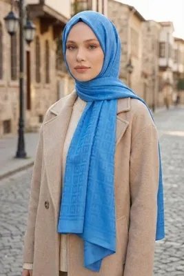 Armine Lüks Safir Şal - ALS2SFR - 34 - Mavi