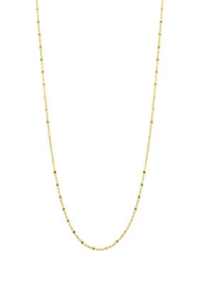 Safir Mücevher Işıltılı 14 Ayar Altın Unisex Zincir Kolye