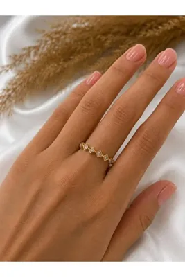 XUPING JEWELRY 14K Kuyumcu Model Taş Detaylı Xupıng Çelik Yüzük