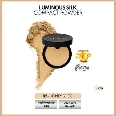 Note Cosmetics Note Luminous Silk Compact Powder Pudra 05 Honey Beige