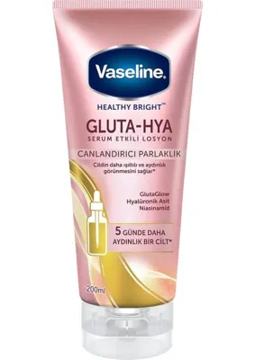 Vaseline 4 Adet Vaseline Gluta Hya Serum Etkili Losyon Canlandırıcı Parlaklık 200 ml