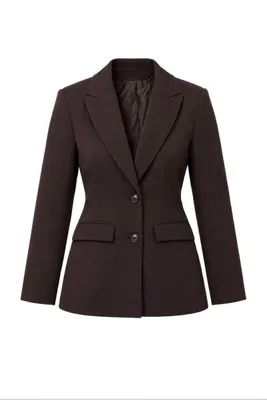 TRENDYOLMİLLA Koyu Kahverengi Blazer Ceket TWOAW26BC00000