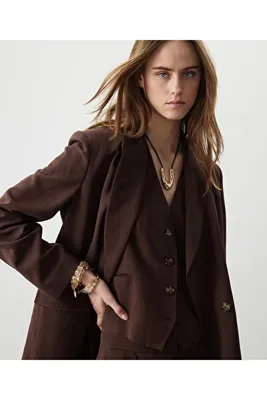 Miss İpekyol Vatkalı kruvaze blazer