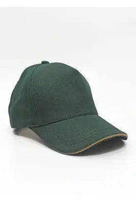 LEAN CAP Yazlık Şapka, Yeşil Renk Sarı Çizgi Detaylı Yazlık Pamuklu, Suya Dayanıklı Yazlık Şapka