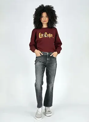 Lee Cooper Antrasit Kadın Flare Düz Denim Pantolon 251 LCF 121021 MELINDA FRANCESCA