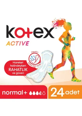 Kotex Active Normal Ped 24'lü Flexfit Teknolojisi ile Rahatlık ve Güven