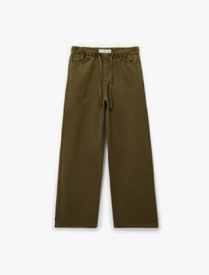 Koton Koton X Sibil Çetinkaya - Rahat Kalıp Beli Bağcıklı Cepli Pantolon - Loose Straight Fit Jean