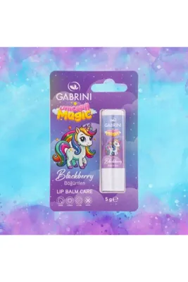 Gabrini Unicorn Kids Lipcare Böğürtlen