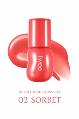 fwee 3D Voluming Gloss 70% 02 Coral Sorbet Dudak Parlatıcısı 5.3g