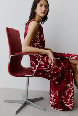 H&M V Yakalı Midi Elbise