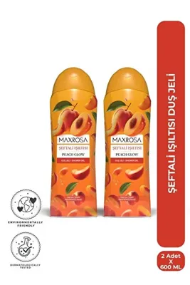 maxrosa Şeftali Işıltısı Duş Jeli 600 ml x 2 Adet