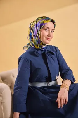 Silk Home Twill İpek Eşarp Şerit Sarı