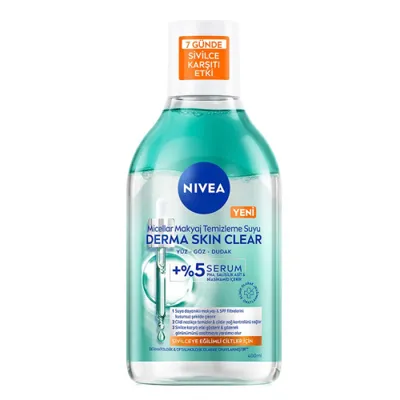 NIVEA Nivea Makyaj Temizleme Suyu Derma Skin Clear Micellar Water 400 ml