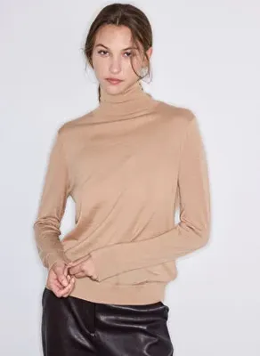 İpekyol IW6260050046 Camel Kadın Uzun Kol Triko Kazak