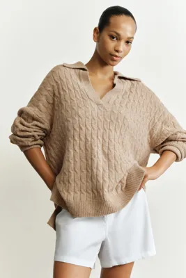 H&M Oversize Saç Örgüsü Kazak