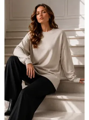 Benguen Triko Tunik R7183 Taş Rengi