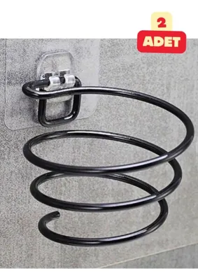 Vekorr Yapışkanlı Saç Kurutma Fön Makinesi Tutma Aparatı Çok Amaçlı Banyo Askı Tutucu