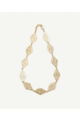Yargıcı Dokulu Gold Kolye