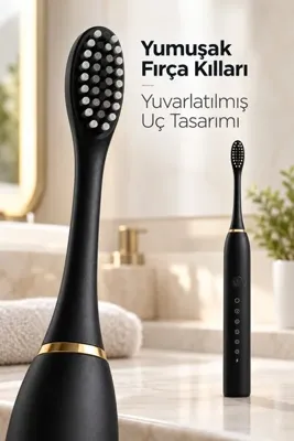 Epilons Siyah Şarjlı Diş Fırçası 500 Mah Bataryalı