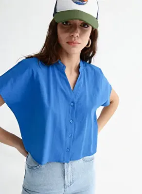 Fabrika Çivit Kadın Gömlek SOMMER