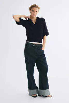 H&M İnce Triko Polo Üst