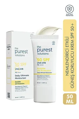 The Purest Solutions Yüksek Koruma ve Nemlendirici Etkili Güneş Koruyucu Krem SPF 50, 50 ml