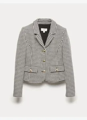 Marks & Spencer Pamuk Karışımlı Tweed Ceket