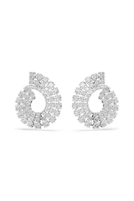 Swarovski 5705834 Swarovski Küpe Matrıx:Pe Round Whıte/Rhs