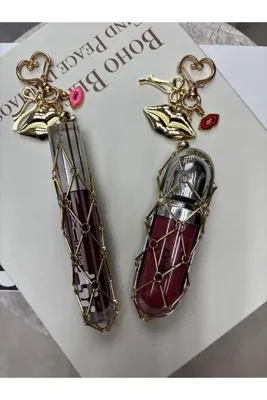 liya butik Lip Gloss Charm Pembe