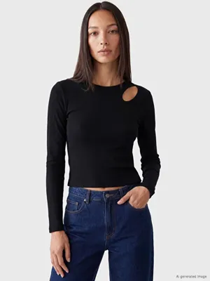LC Waikiki Pencere Detaylı Kadın Fitilli Body