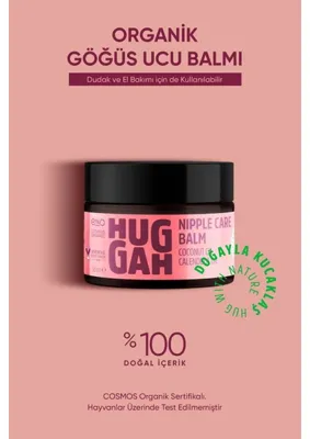 Huggah %100 Organik Doğal Göğüs Ucu Balmı 50 ml Hassas Ve Normal Ciltler İçin Emzirme Dönemi Bakımı