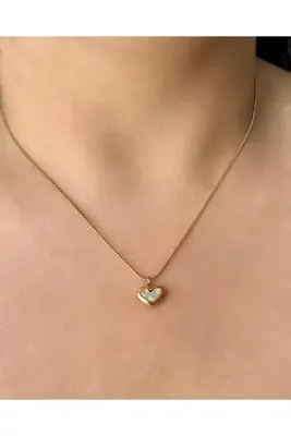 ALM Çelik, Sedefli Mini Kalp Kolye