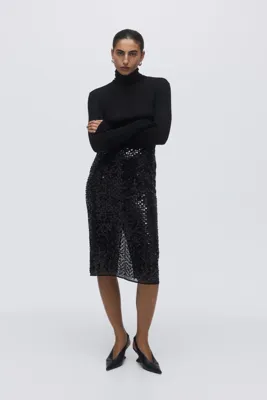 H&M Pullu Kalem Etek