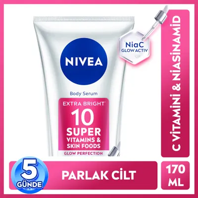 Nivea Vücut Losyonu Super10 Serum Etkili Aydınlatıcı ve Sıkılaştırıcı 170 ml