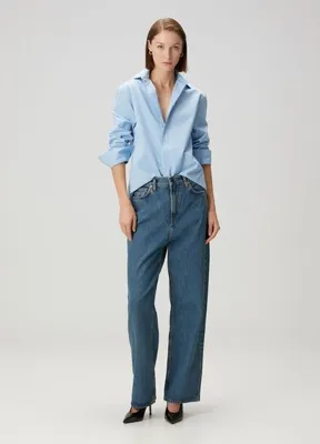 Wardrobe Nyc Mavi Wide Leg Jean Pantolon