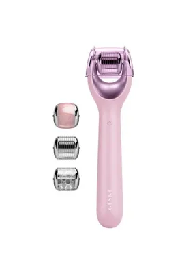 Geske Dermaroller Bakım Cihazı (Mikro İğneli, Buz Başlığı, Pembe Kuvars Başlıklı) Micro Needle Face Roller