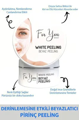 For You Gold White Peeling Yüz Ve Vücut Peeling Pirinç Peeling Cilt Yenileyici Bakım 100 Ml