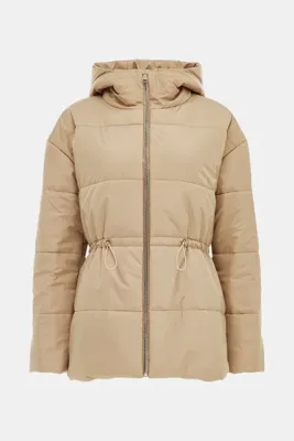 W Collection BEJ KAPUŞONLU MONT