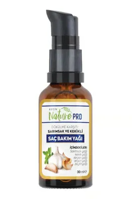 Avon Nature Pro Sarımsak ve Kekikli Saç Bakım Yağı 30 Ml.