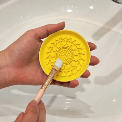 Bezos 3d Baskı Makyaj Fırçası Temizleme Pedi - Desenli Aparat-kahverengi 22
