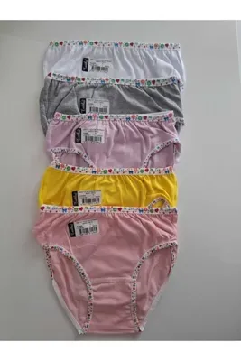 Tutku Kız Çocuk Elastan Hayvan Desenli Bato-Slip-Külot - 6' lı - Pamuklu