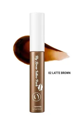 Korendy BERRISOM - Oops My Brow Tattoo Pack #02 Latte Brown - Hidrolize Keratinli Şekillendirici Soyulabilir Kaş Tinti 10g